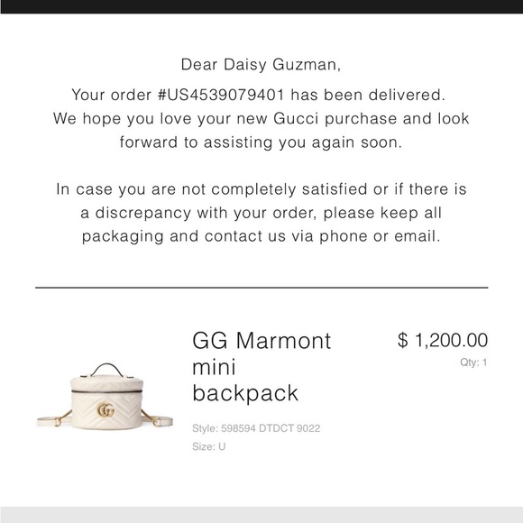 Authentic gucci mini backpack - Picture 4 of 4